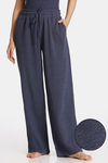 Rosaline Waffle Knit Cotton Relax Fit Pyjama - Medieval Blue — thumbnail 1